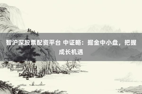 智沪深股票配资平台 中证略：掘金中小盘，把握成长机遇