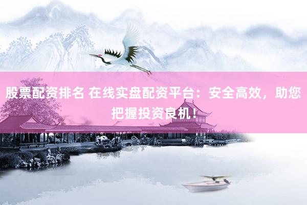 股票配资排名 在线实盘配资平台：安全高效，助您把握投资良机！