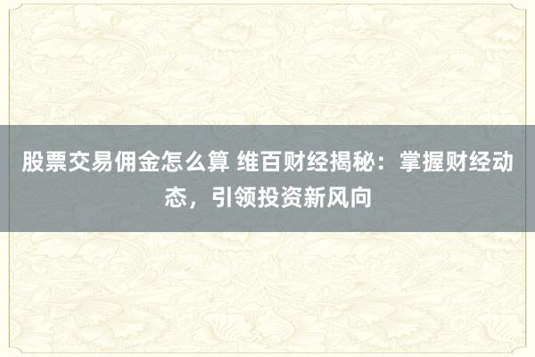 股票交易佣金怎么算 维百财经揭秘：掌握财经动态，引领投资新风向