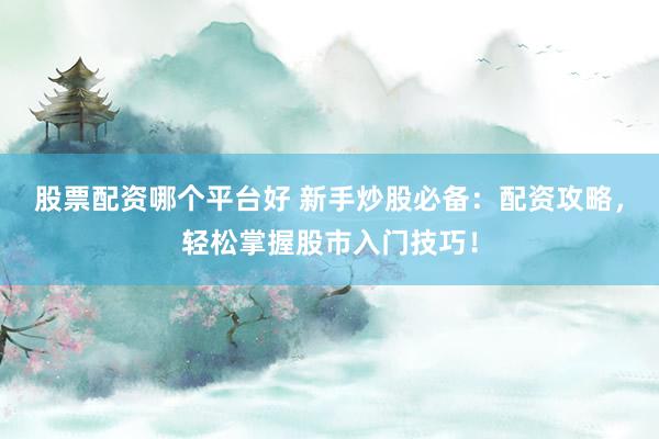 股票配资哪个平台好 新手炒股必备：配资攻略，轻松掌握股市入门技巧！