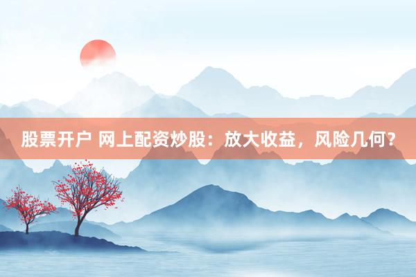 股票开户 网上配资炒股:放大收益,风险几何?