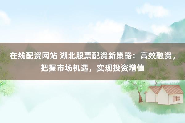 在线配资网站 湖北股票配资新策略：高效融资，把握市场机遇，实现投资增值