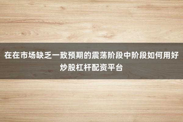 在在市场缺乏一致预期的震荡阶段中阶段如何用好炒股杠杆配资平台